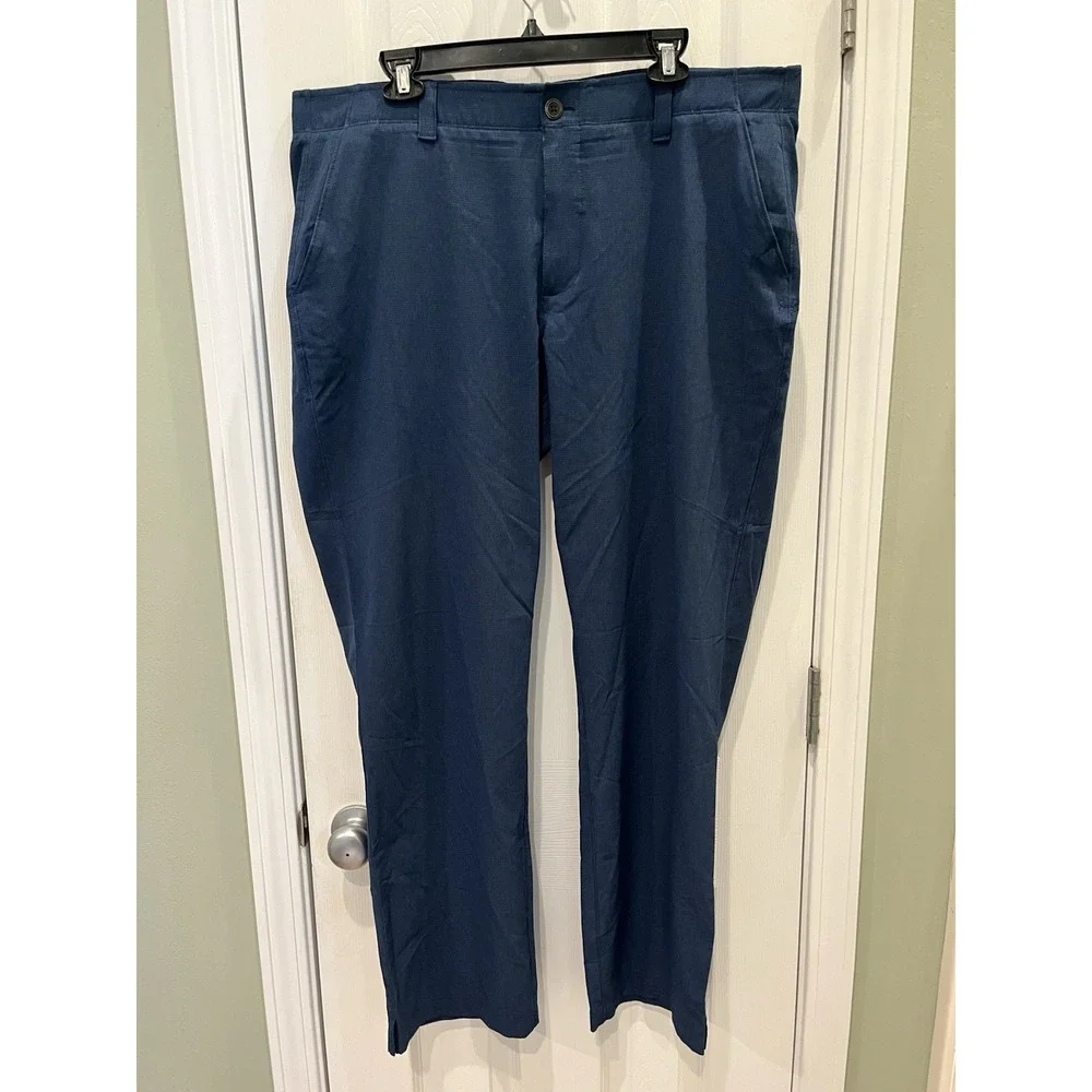 Under Armour Tech Pants 40x32 Blue Match Play Vented Golf Loose‎ Fit 1259430